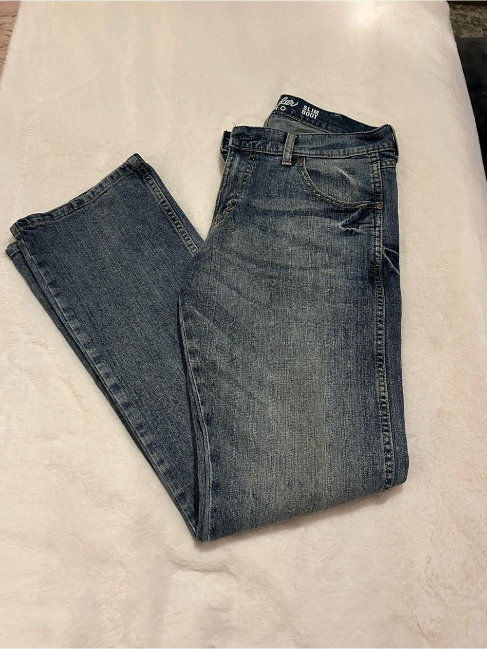 Wrangler Men's Slim Bootcut Jeans - dark blue wash